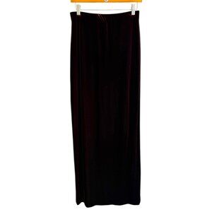 Vintage Velvet Maxi Skirt Burgundy Size 6 Small Whimsygoth Vampire Witchy Gothic